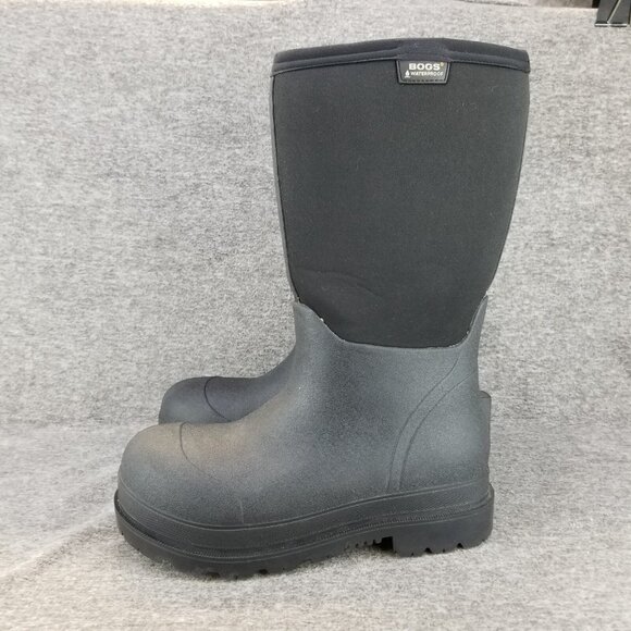 ✅BOGS Stockman Composite Toe Black Waterproof Pull on Winter Work Boots Men's 7 - Picture 9 of 11